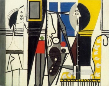 パブロ・ピカソ Painting - アーティストとそのモデル 1928 年キュビスト パブロ・ピカソ